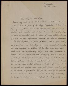 Letter to Professor Macleod 23/10/1922. Digital ID: L10246. Location: University of Toronto Archives A1982-0001 Box 13, Folder 2