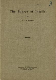 The source of insulin: a study of the effect produced on blood sugar by extracts of the pancreas and principal islets of fishes. Digital ID: T10058. Location: MS. COLL. 241 (Best) Box 61, Folder 11