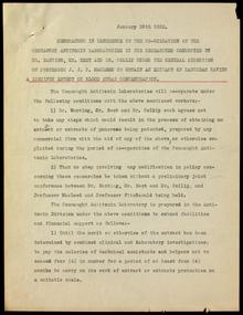 Memorandum in reference to the co-operation of the Connaught Antitoxin Laboratories in the researches conducted by Dr. Banting, Mr. Best and Dr. Collip under the general direction of Professor J. J. R. Macleod to obtain an extract of pancreas ... Digital ID: W10033. Location: University of Toronto Archives. A1982-0001, Box 28, Folder 5