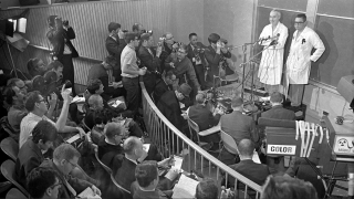 Shumway and Harrison at press conference Shumway and Harrison at press conference