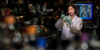 Researcher in lab Researcher in lab